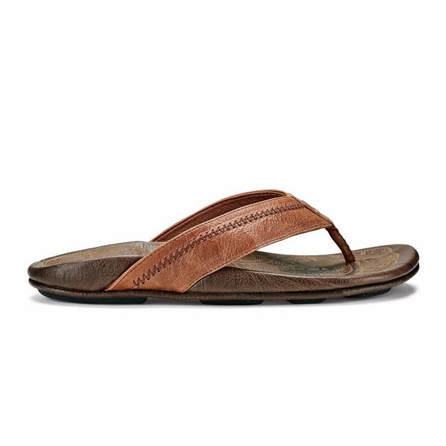 Sandalias Olukai Hiapo - Chanclas Hombre Cafes 20354-107